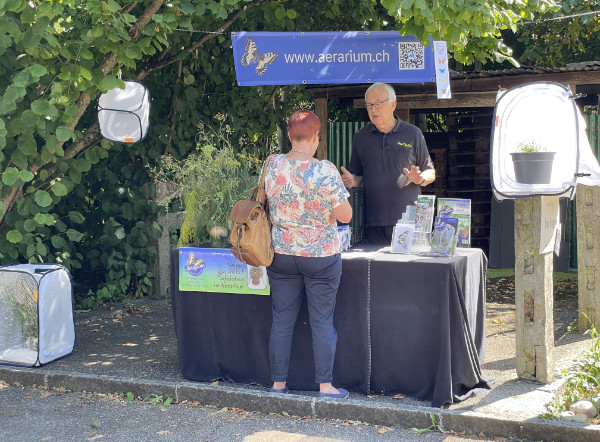 Papa Papillon am Stand von Aerarium.ch